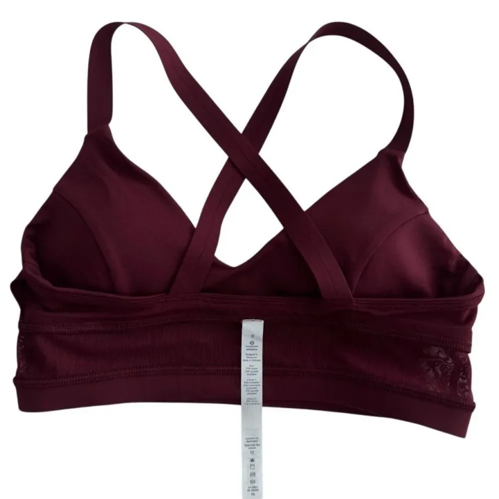 Bra Lululemon Body Con Bra Deep Rouge Size 8